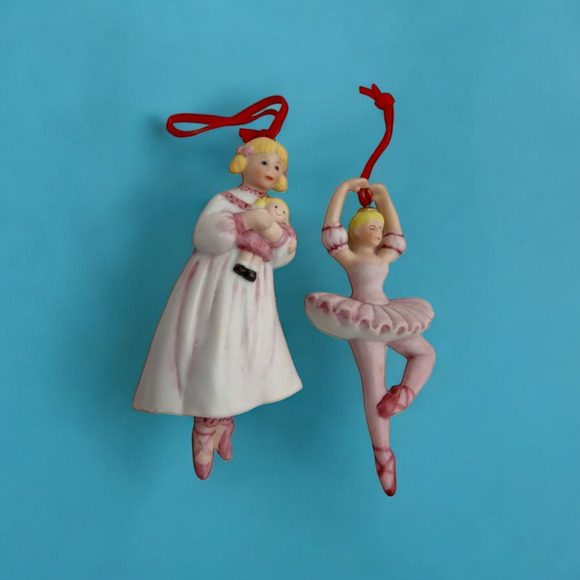 Christmas Storytelling Ornament Set - Little Girl Dreams of Becoming a Ballerina - Picture 1 of 14